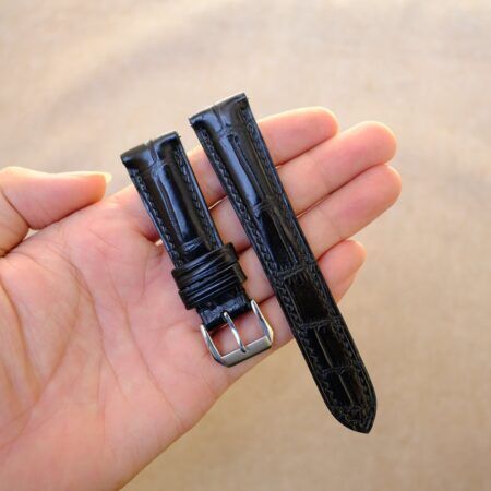 alligator-black-leather-watch-strap
