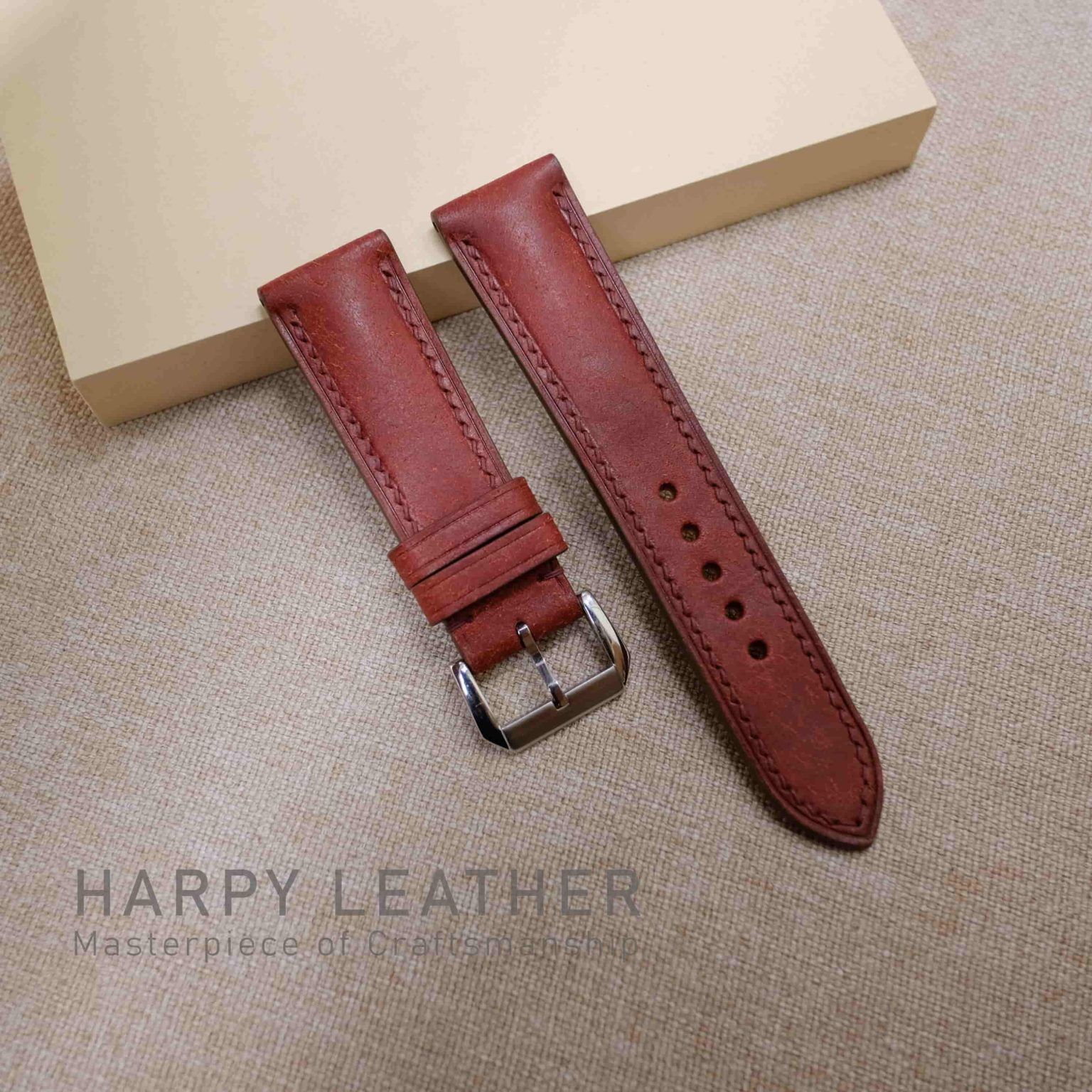 Pueblo Burgundy Watch Strap - Badalassi Carlo - Tanned  display picture 1
