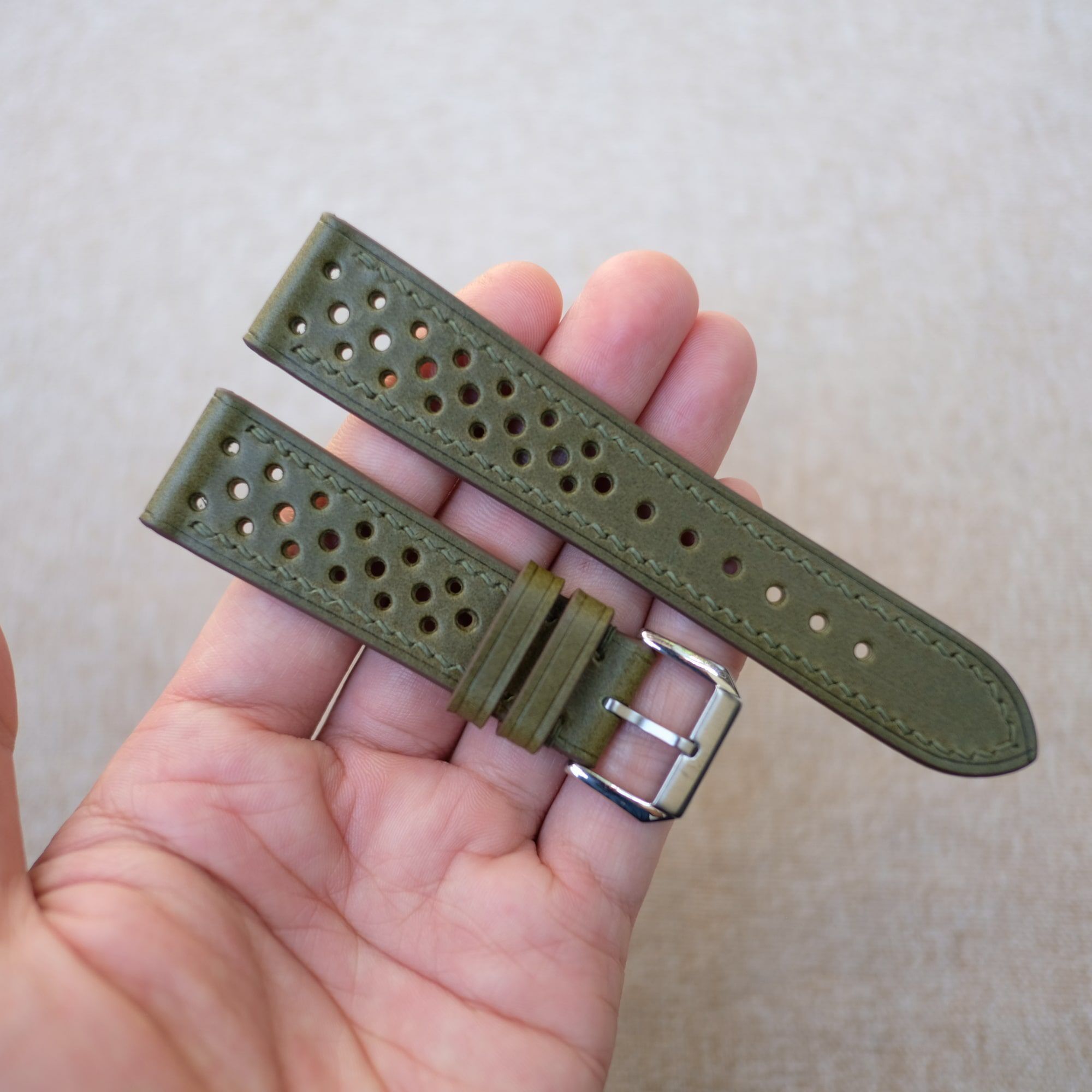 racing rally olive leather watch strap racing-rally-olive-watch-strap