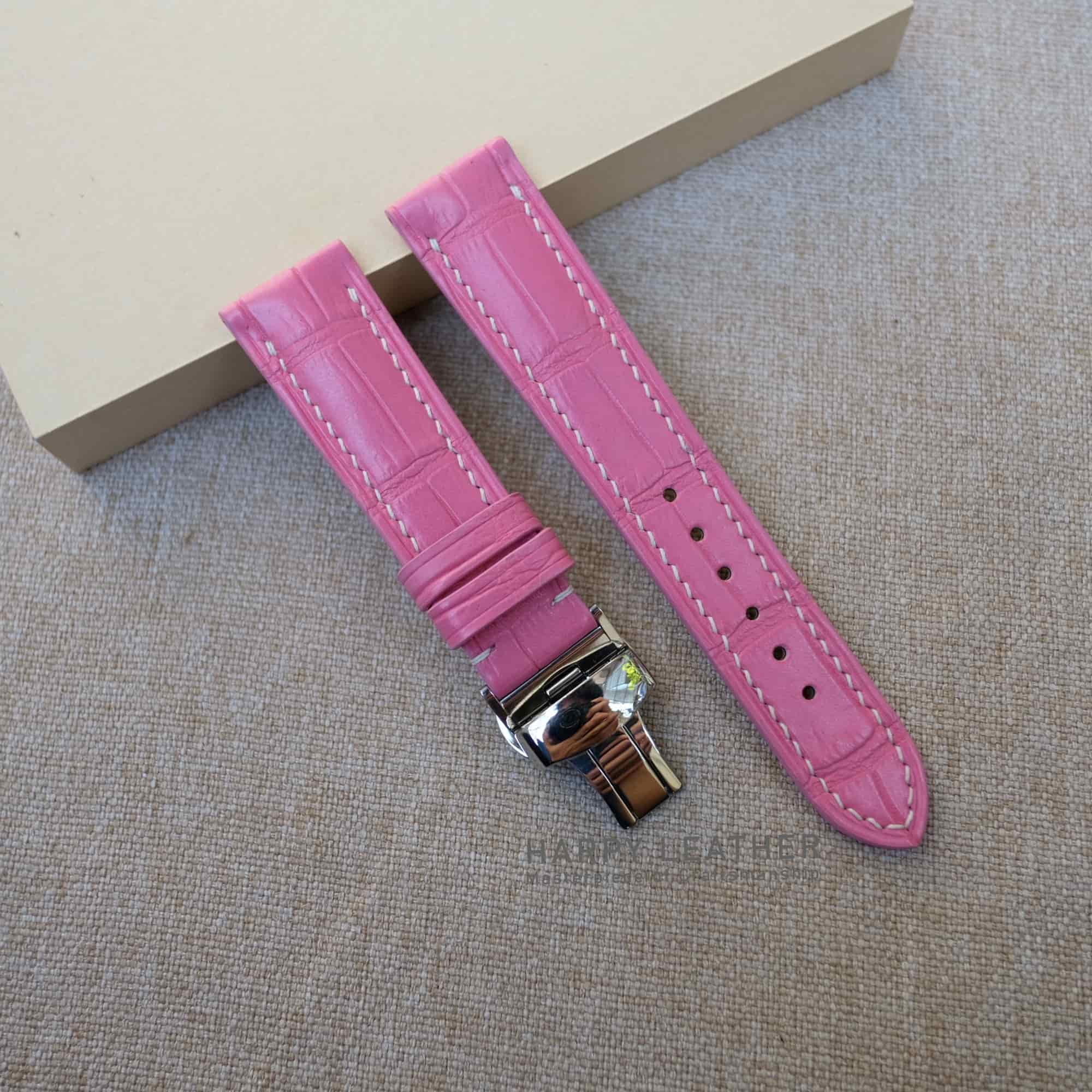 pink alligator watch strap pink-alligator-watch-strap
