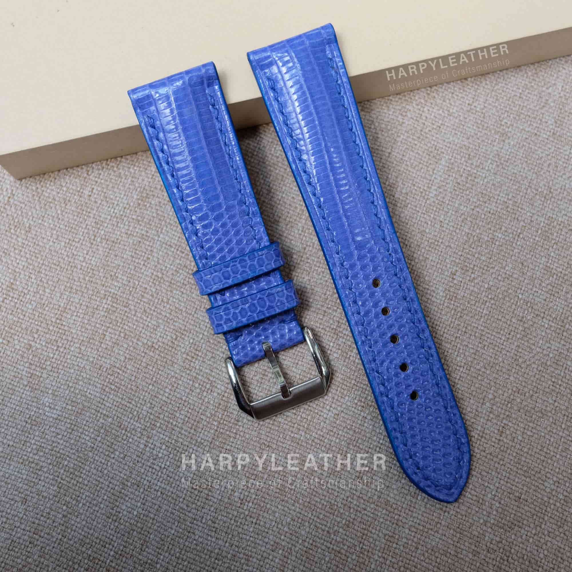 blue lizard leather watch strap blue-lizard-leather-watch-strap