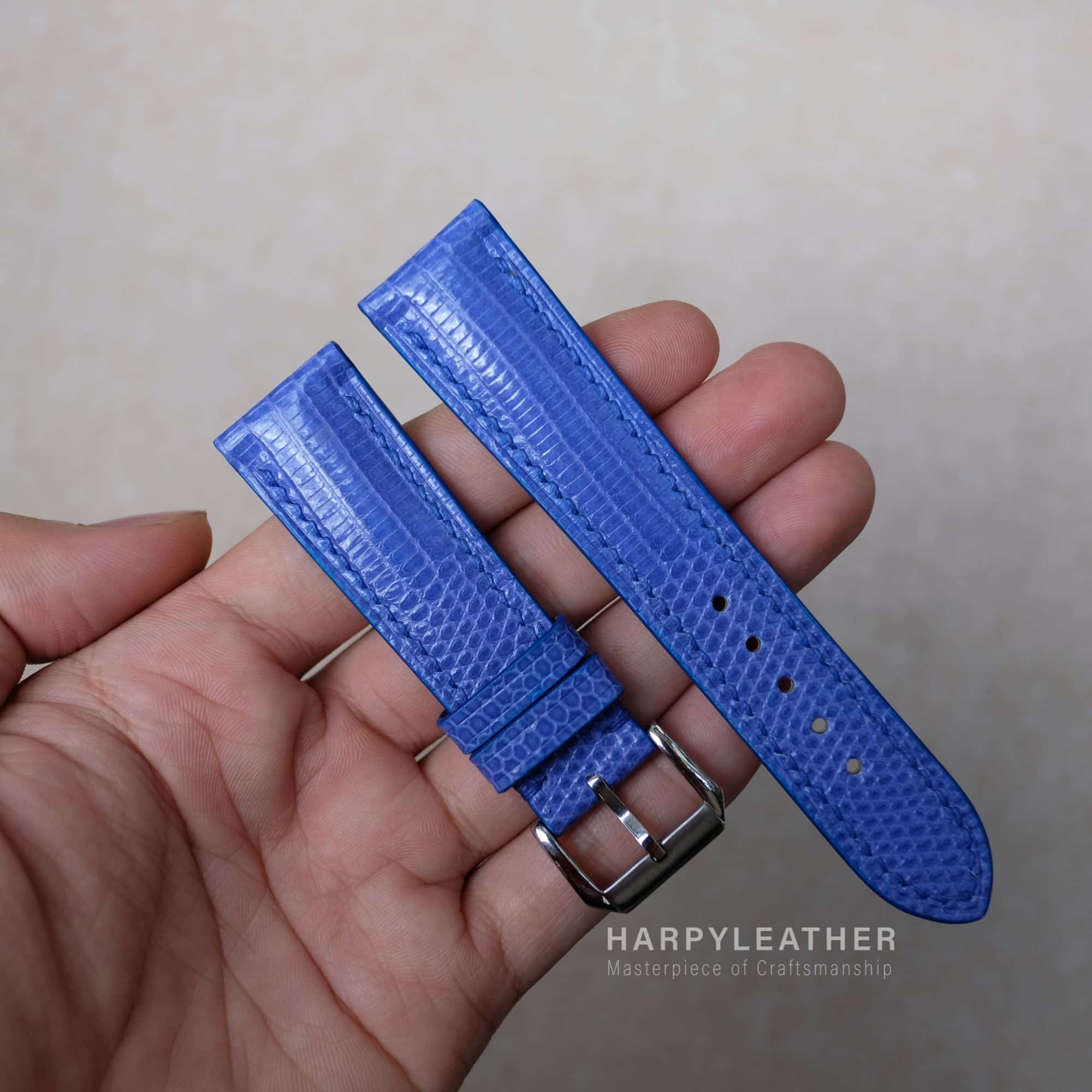 blue lizard leather watch strap blue lizard leather watch strap