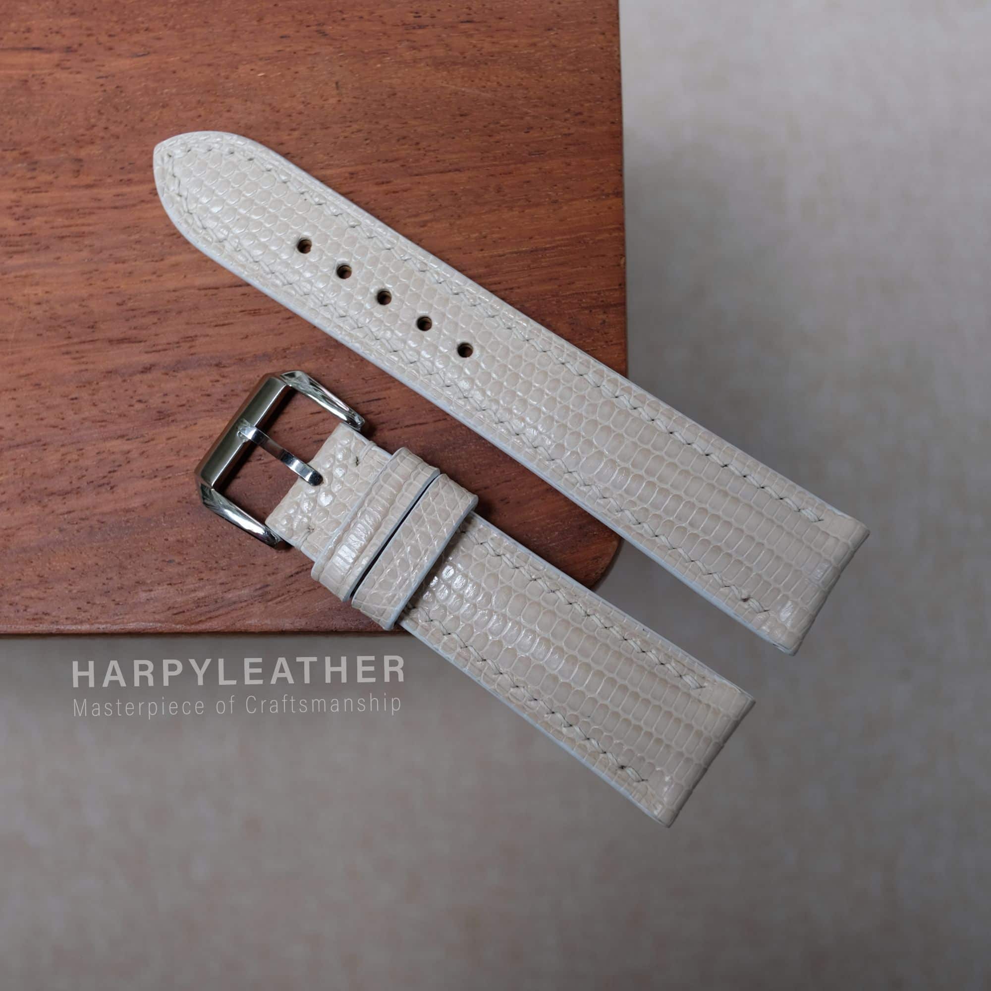 creamy lizard white leather watch strap creamy-white-lizard-leather-watch-strap