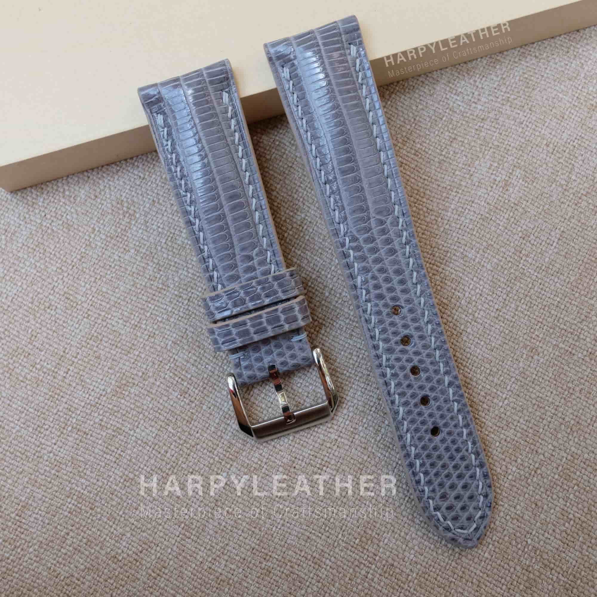 gray lizard leather watch strap gray-lizard-leather-watch-strap