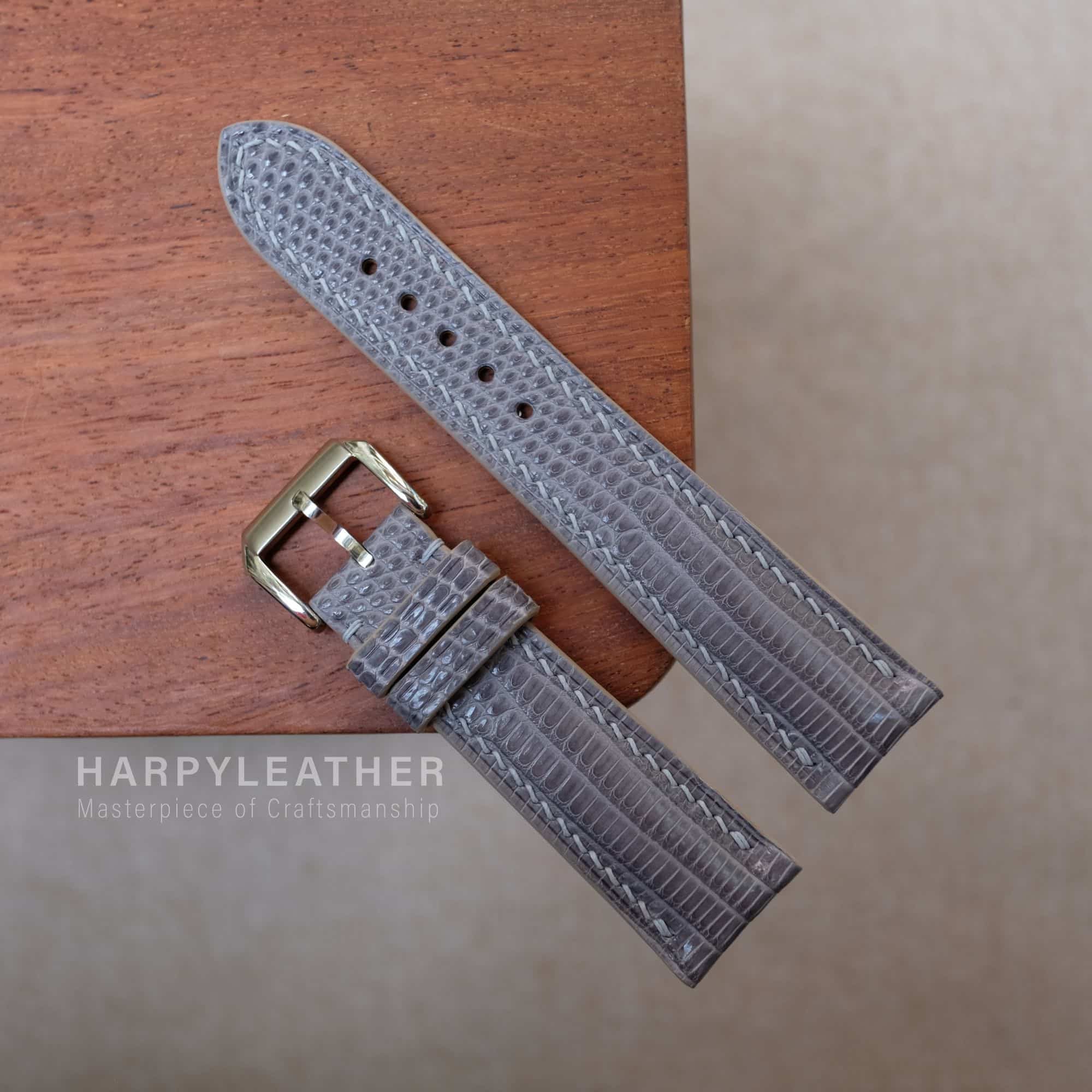 gray lizard leather watch strap gray-lizard-leather-watch-strap