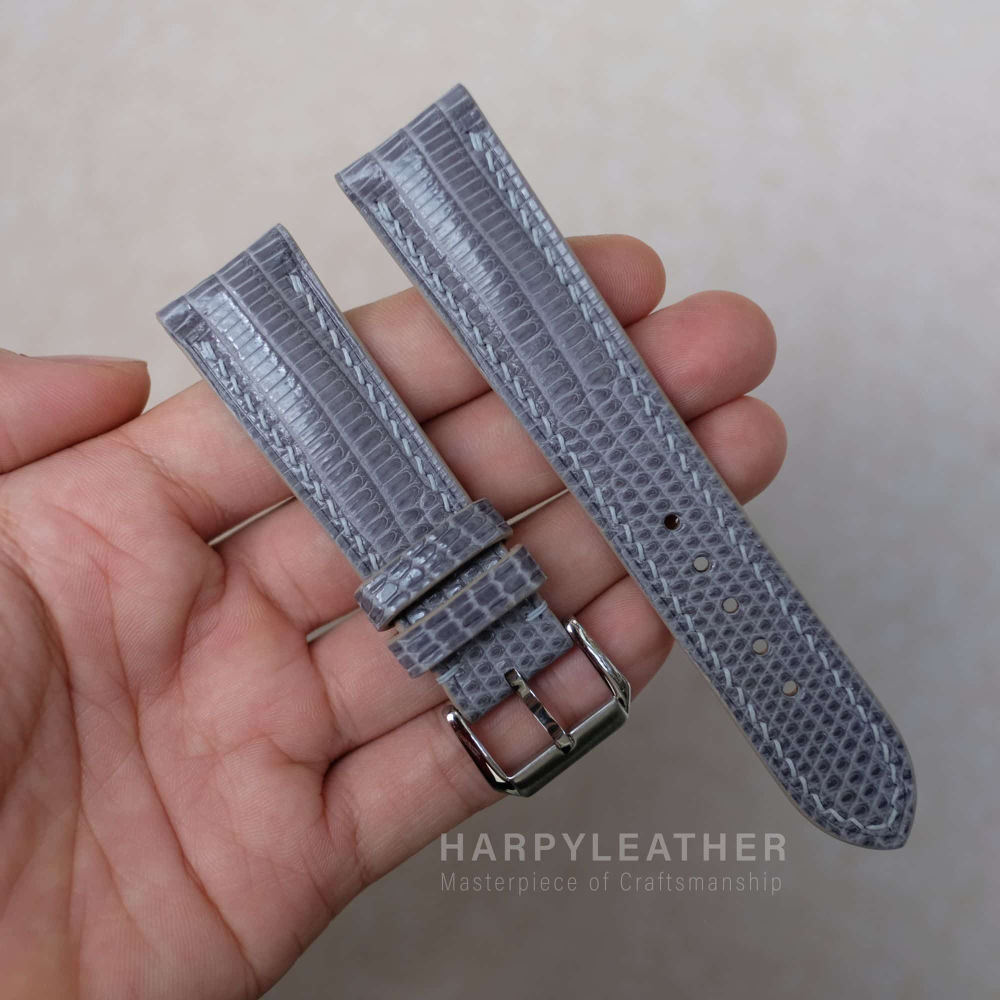 gray lizard leather watch strap gray-lizard-leather-watch-strap