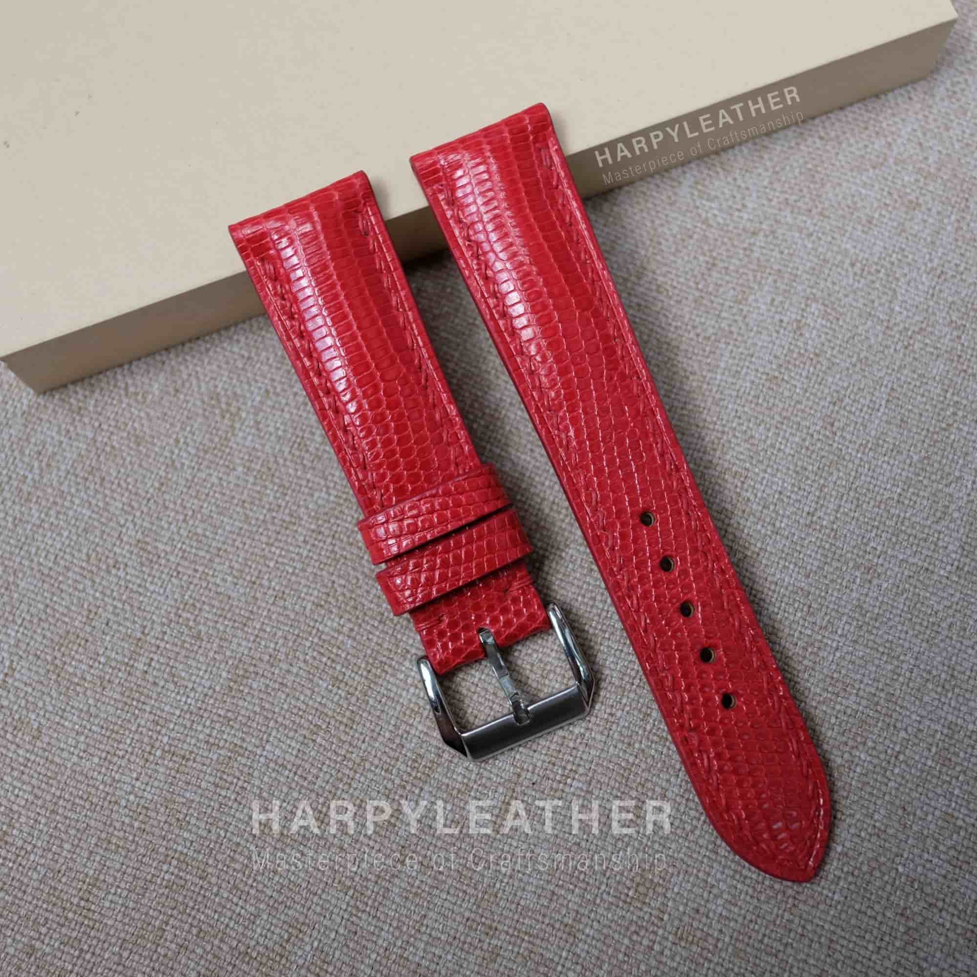 red lizard leather watch strap red-lizard-leather-watch-strap