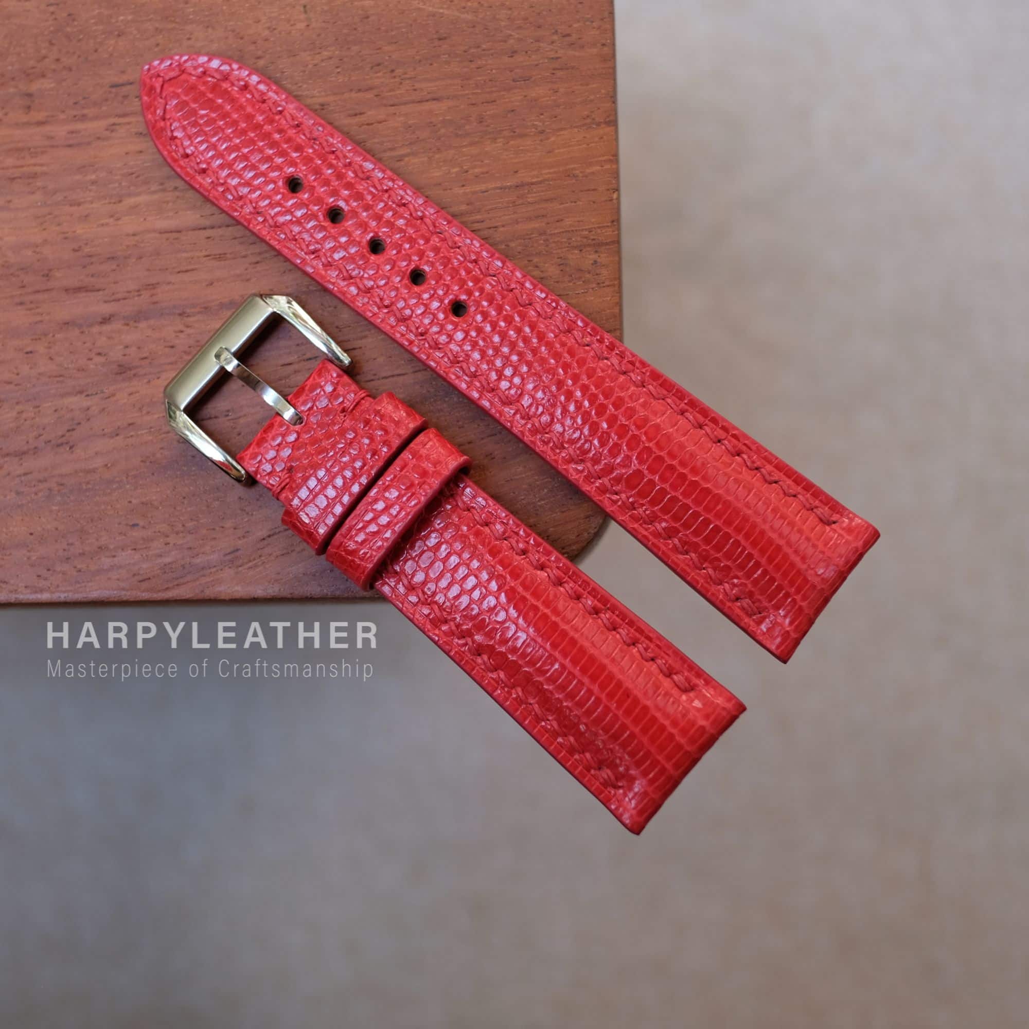 red lizard leather watch strap red-lizard-leather-watch-strap
