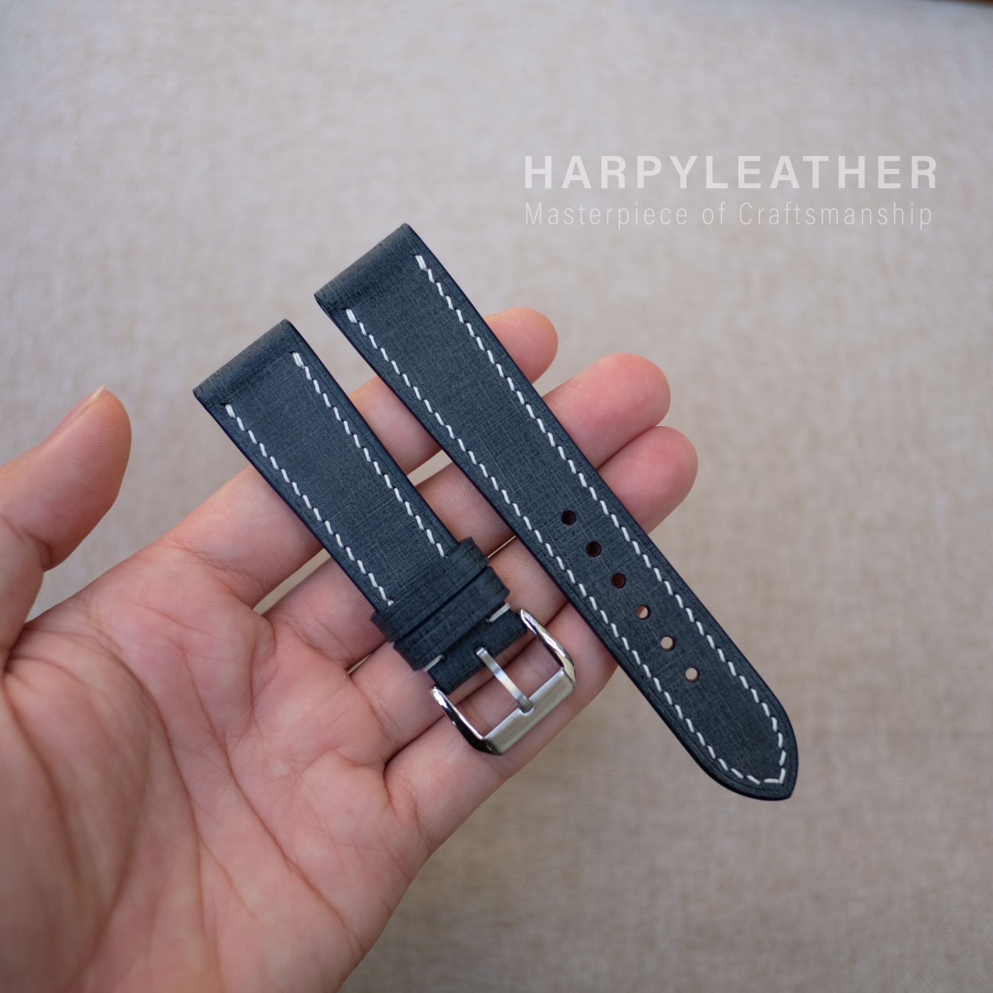 Navy babele flat watch strap Navy babele flat watch strap 2