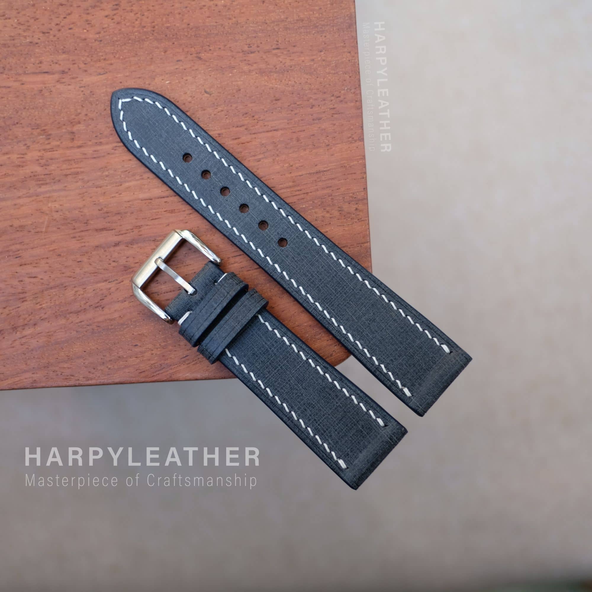 Navy babele flat watch strap Navy babele flat watch strap 3
