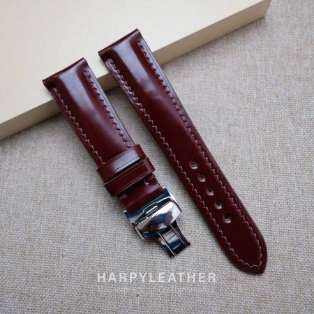 Boudeaux-shell cordovan-strap-omega-style-clasp