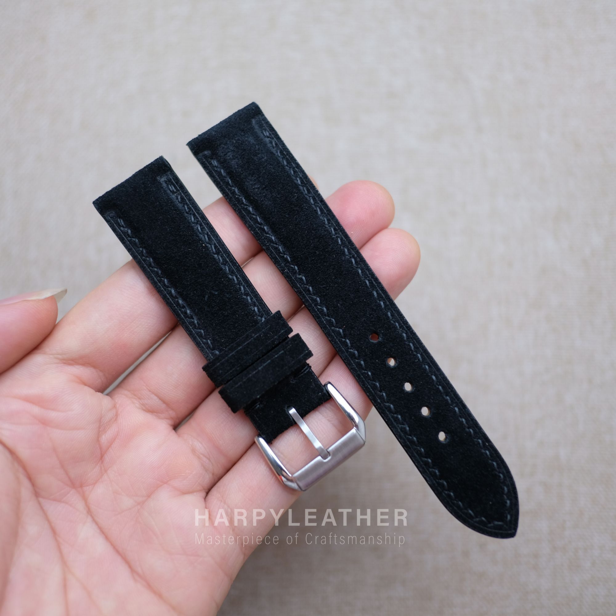 Black suede watch strap Black suede watch strap 2