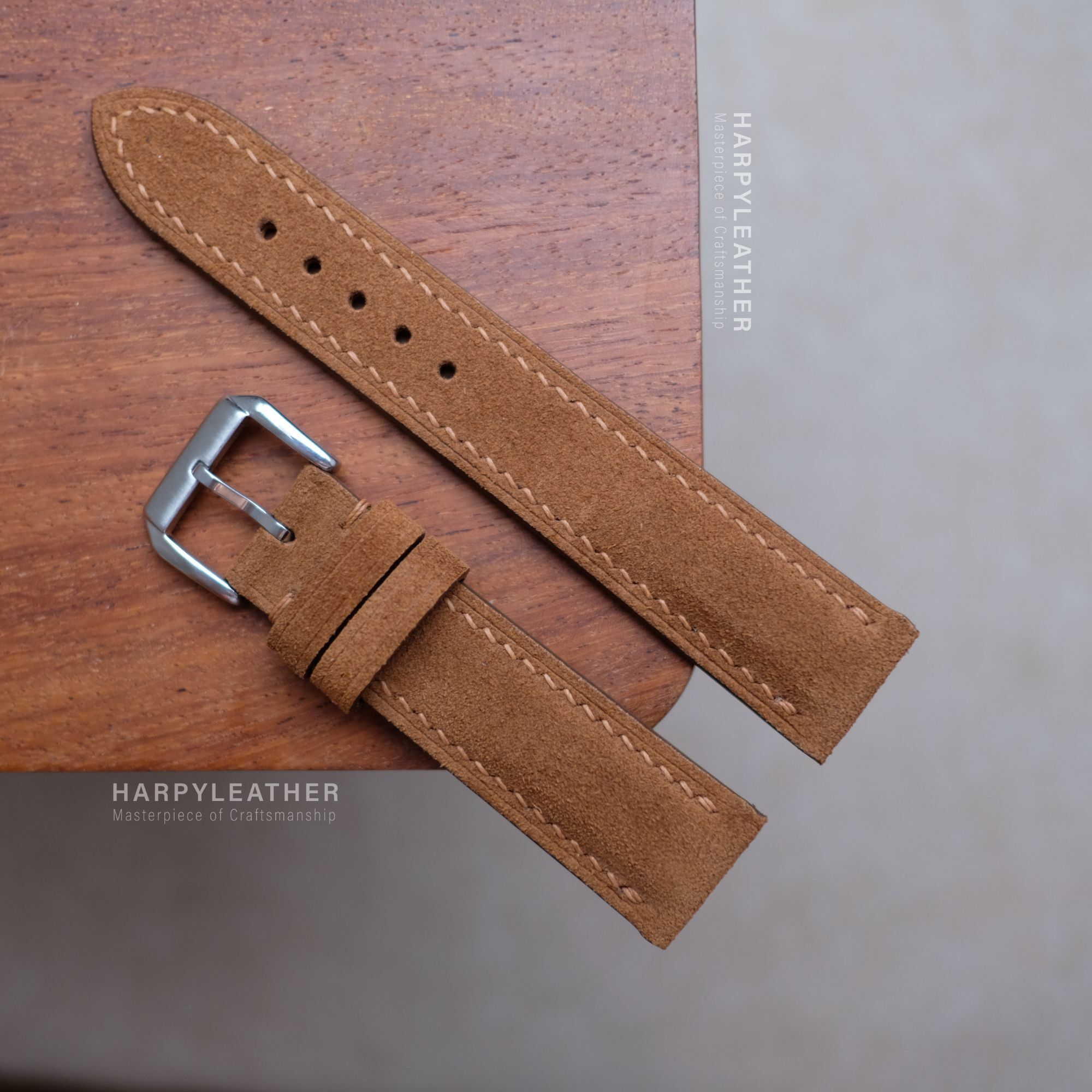 brown suede watch strap Brown suede watch strap 2
