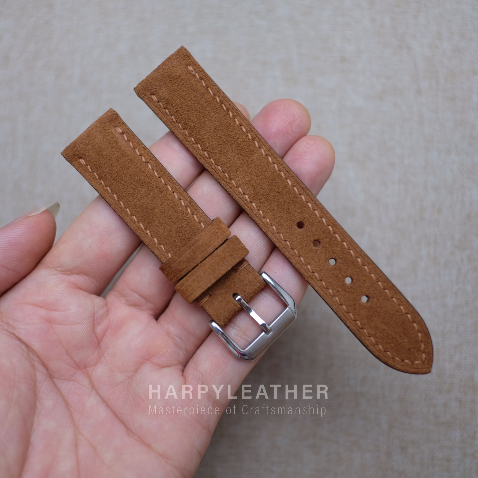 brown suede watch strap Brown suede watch strap 3