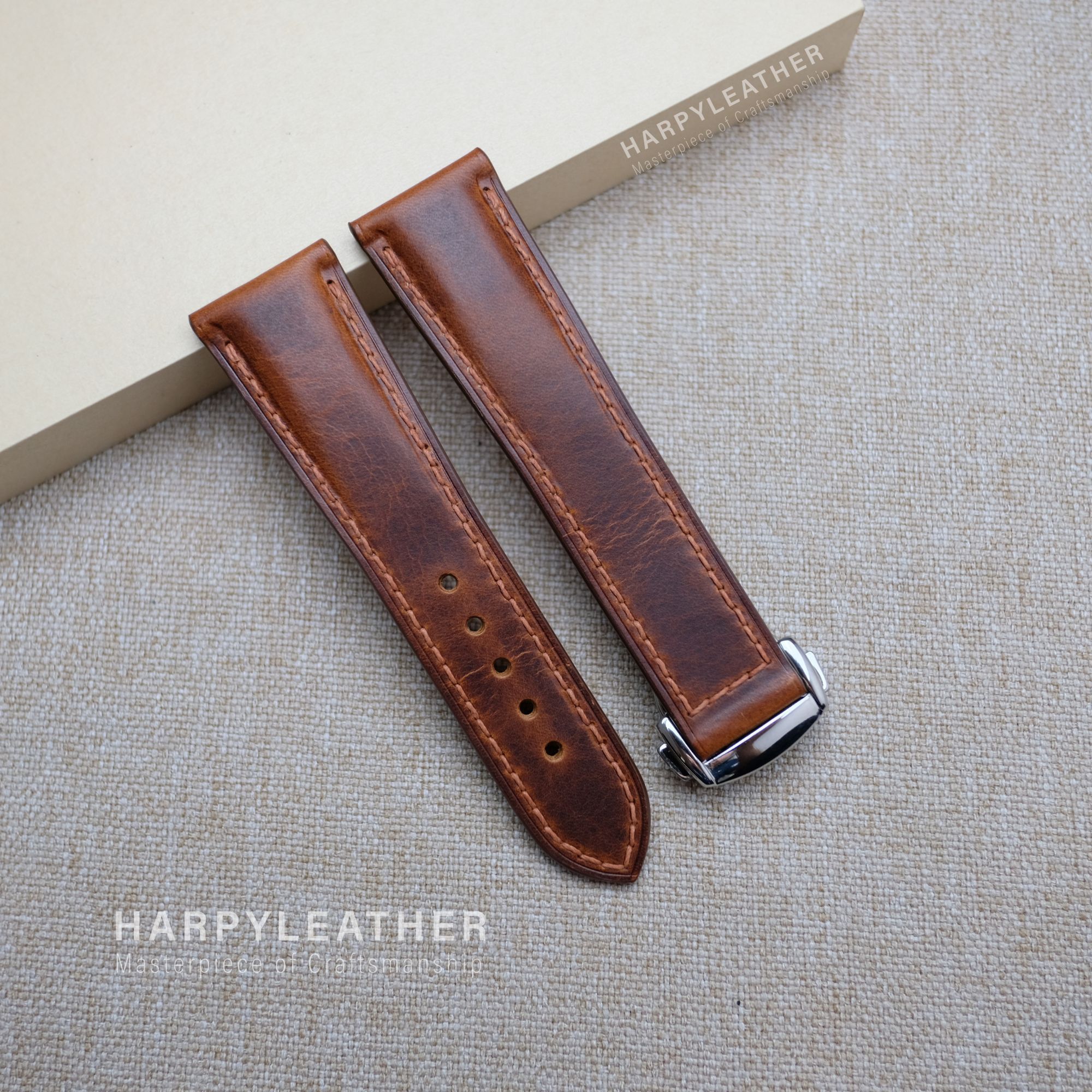 Brown waxy strap style clasp Brown-waxy-strap-style-clasp