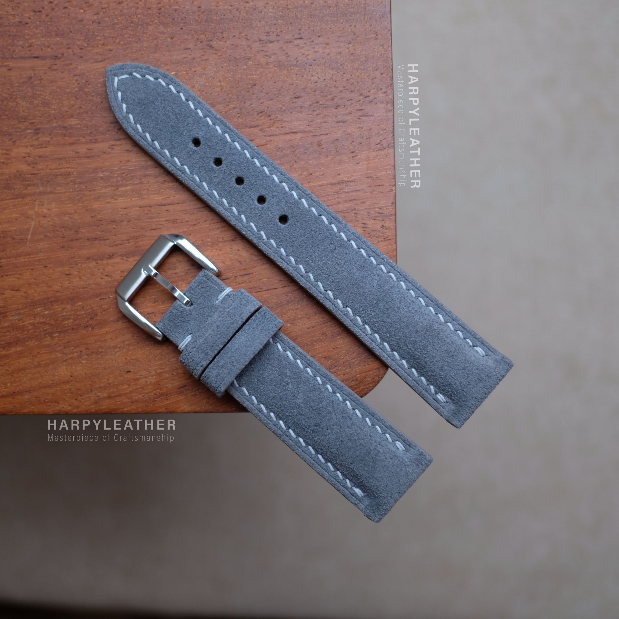 gray suede watch strap Gray suede watch strap 2