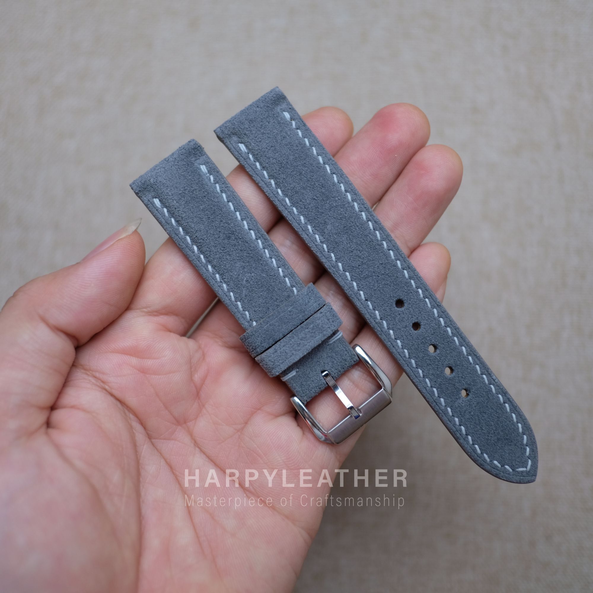 gray suede watch strap Gray suede watch strap 3