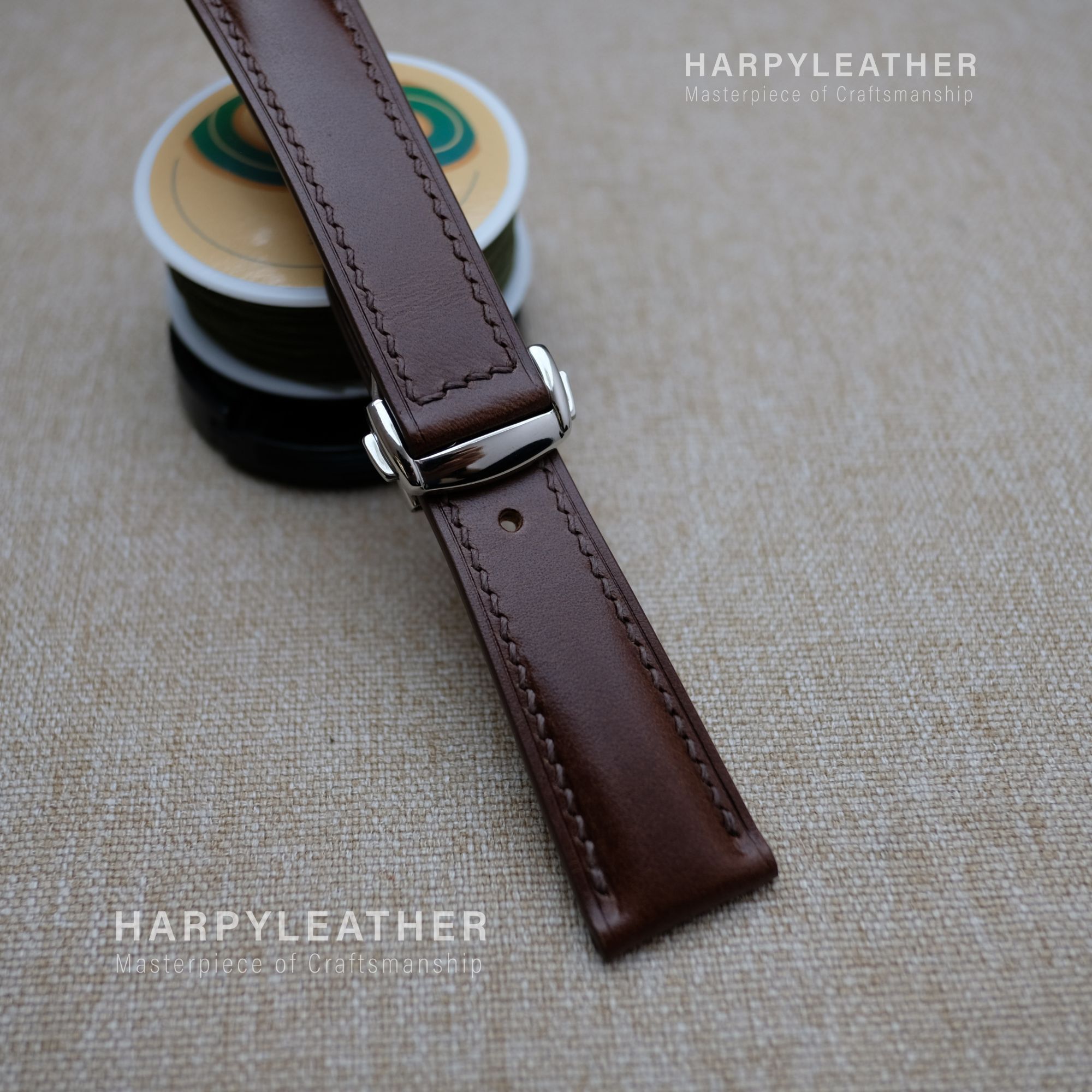 Dark brown buttero strap omega style clasp dark brown buttero strap omega style clasp 2
